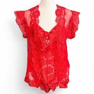 Alana Gale Red Lace Women’s Intimate Top